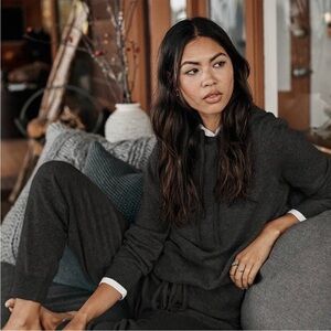 SUMMERSALT coziest cashmere blend hoodie sweater S